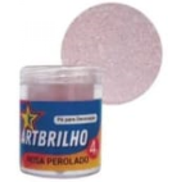 PÓ P/ DECORAÇÃO ART BRILHO ROSA PEROLADO 4G