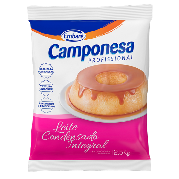 LEITE CONDENSADO INTEGRAL CAMPONESA  PCT 2,5KG