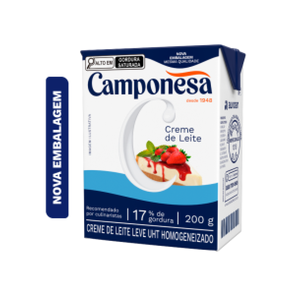 NOVO CREME DE LEITE CAMPONESA 200G UNID
