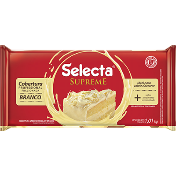 SUPREME COBERTURA CHOCOLATE BRANCO SELECTA 1,01Kg