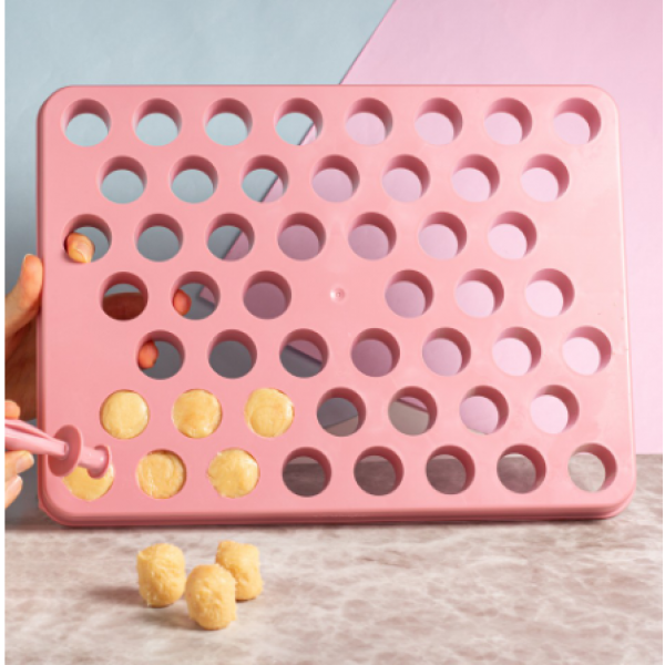 PLACA PORCIONADORA C/ EMPURRADOR 2 EM 1 ROSA BEBE (18 g) - PCT C/ 5 UN