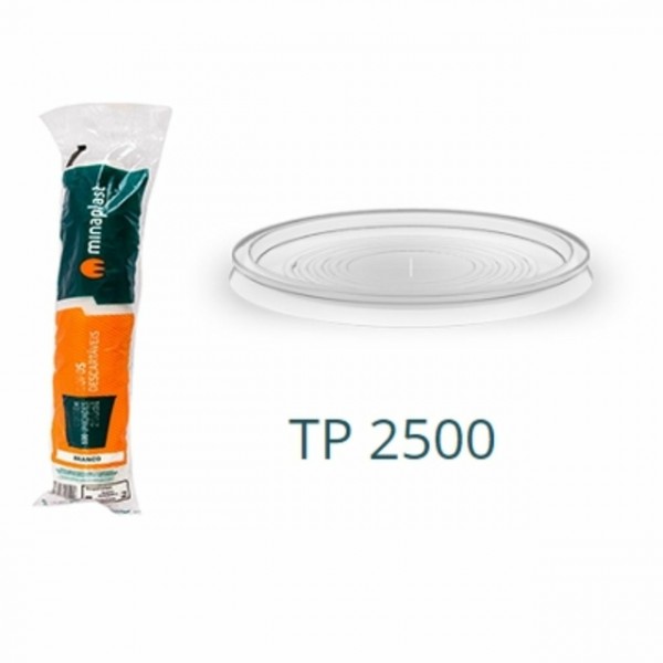 TAMPA TP 1500 P/ POTES 150-200-250ML MINASPLAST C/100 UNID 