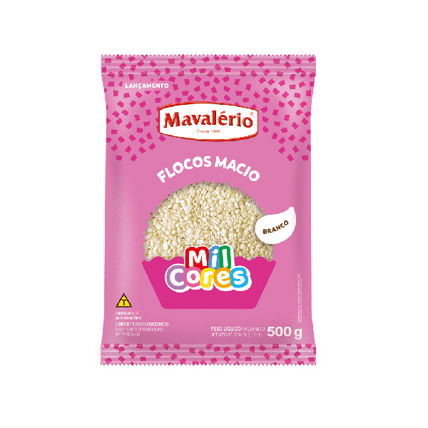 FLOCOS MACIO BRANCO 500G MAVALERIO