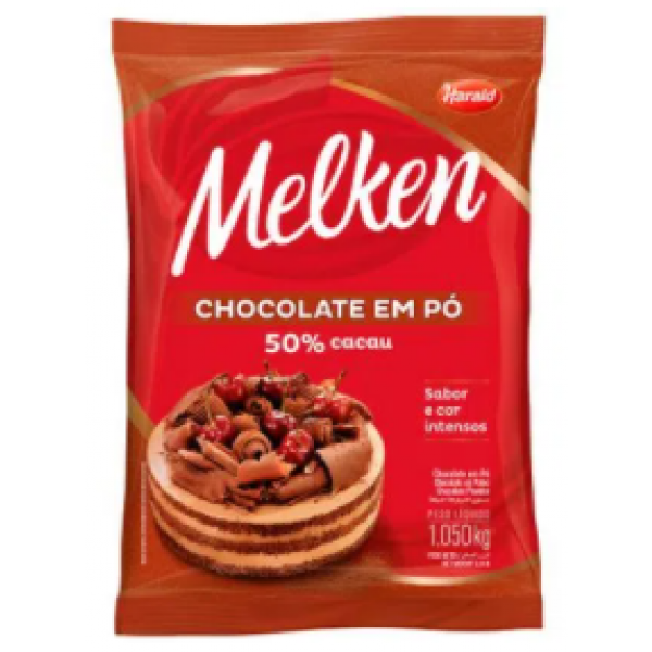 CHOCOLATE EM PÓ 50% CACAU MELKEN HARALD 1,050Kg