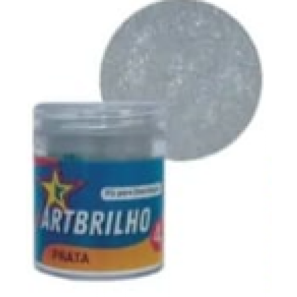 PÓ P/ DECORAÇÃO ART BRILHO PRATA 4G