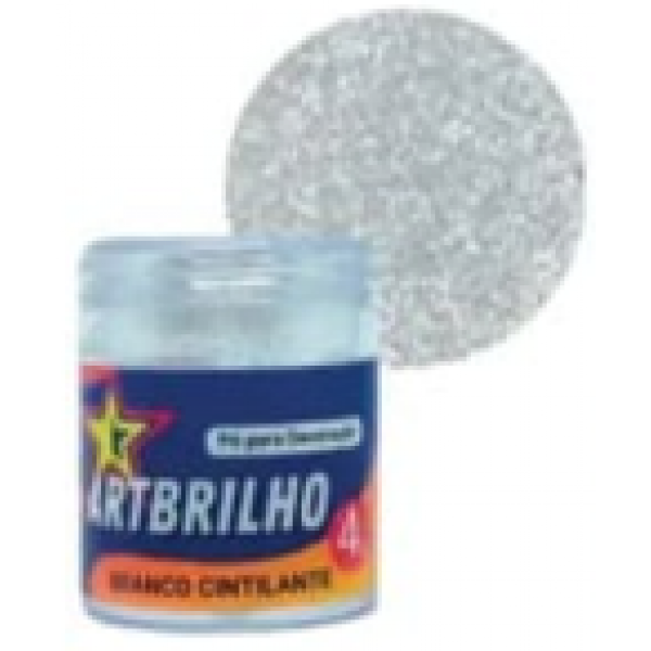 PÓ P/ DECORAÇÃO ART BRILHO BRANCO CINTILANTE 4G