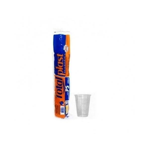 COPO DESC. 300 ML  TRANSP TOTALPLAST C/ 100 UNID