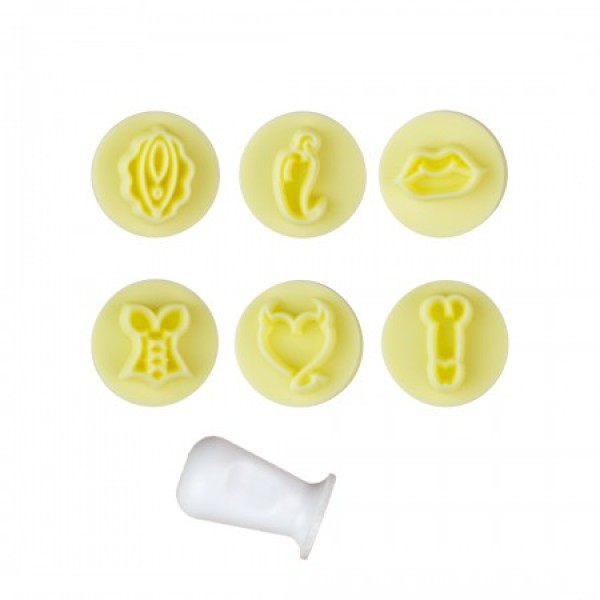 KIT CARIMBOS EROTICOS AMARELO (2 cm) 