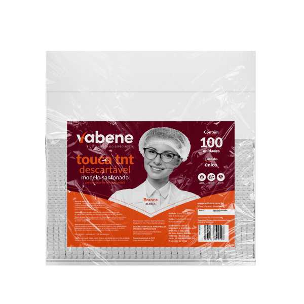 TOUCA TNT BRANCA SANFONADA 100UN/PCT