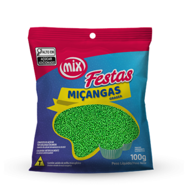 Miçanga verde MIX 500g 