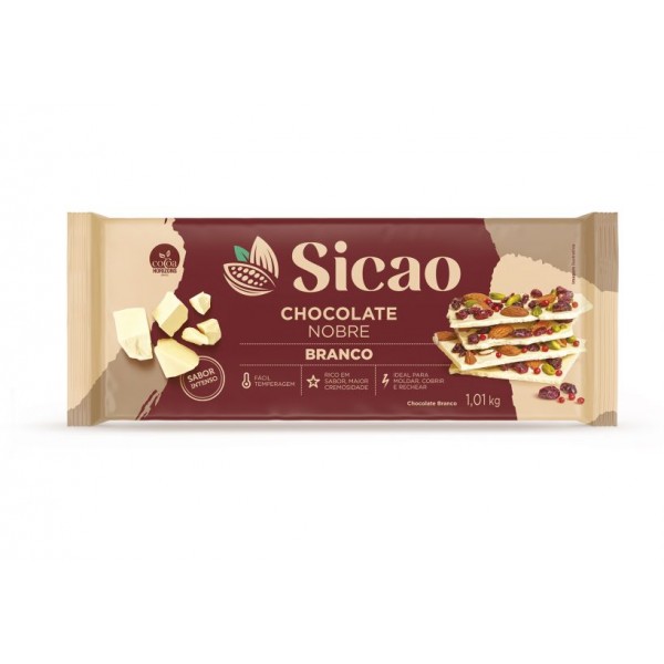 CHOCOLATE NOBRE BRANCO SICAO 1,01KG