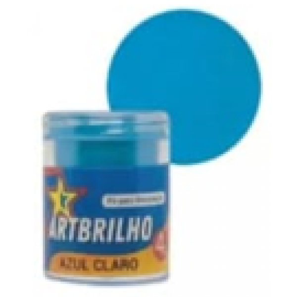 PÓ P/ DECORAÇÃO ART BRILHO AZUL CLARO 4G