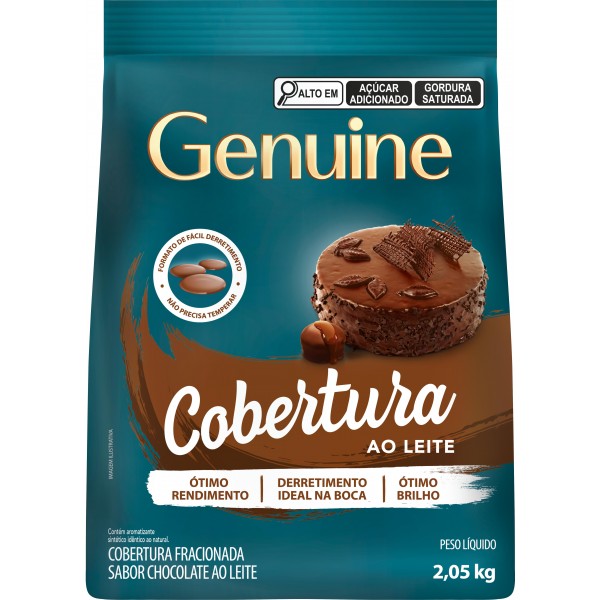 COBERTURA EM MOEDAS AO LEITE GENUINE 2,5KG
