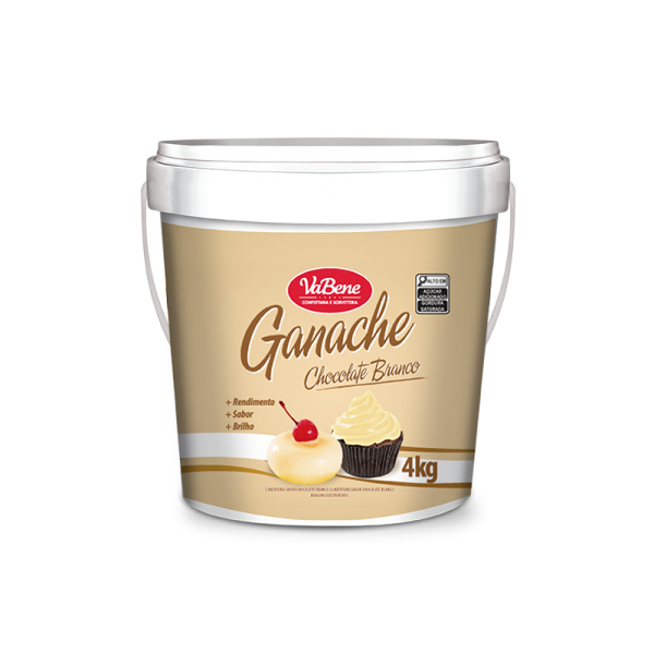 GANACHE VABENE CHOCOLATE BRANCO 4KG