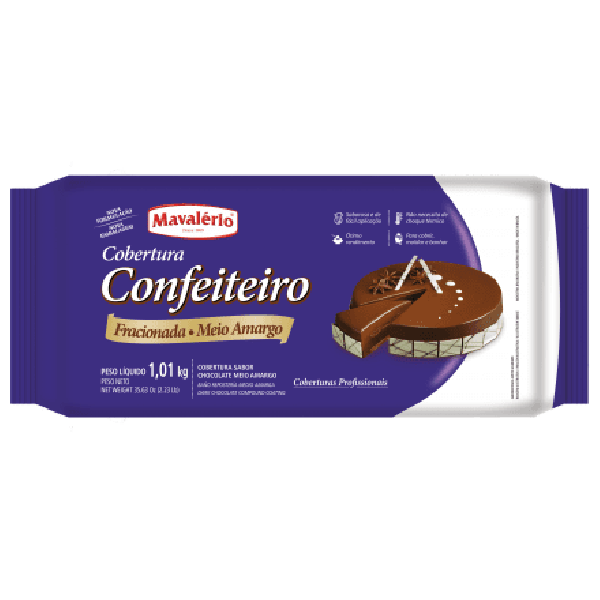COBERTURA CONFEITEIRO MEIO AMARGO MAVALÉRIO 1,01KG