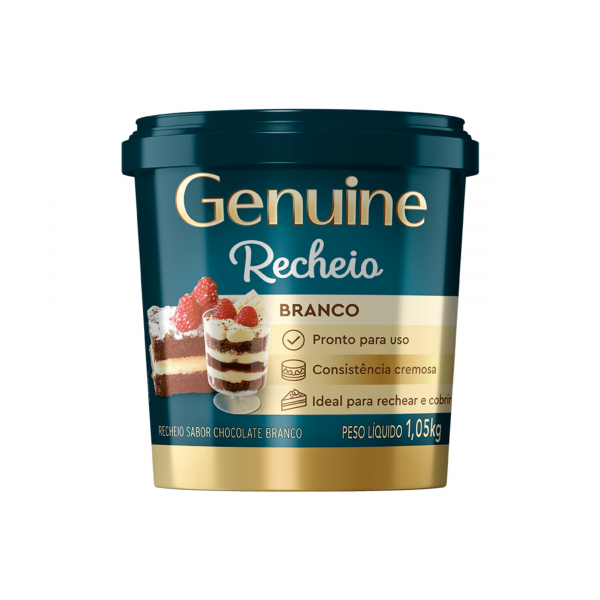 RECHEIO GANACHE BRANCO GENUINE 1KG 