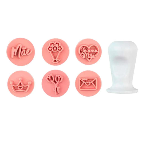 KIT CARIMBOS AMOR DE MAE AMARELO (2 cm) -UN