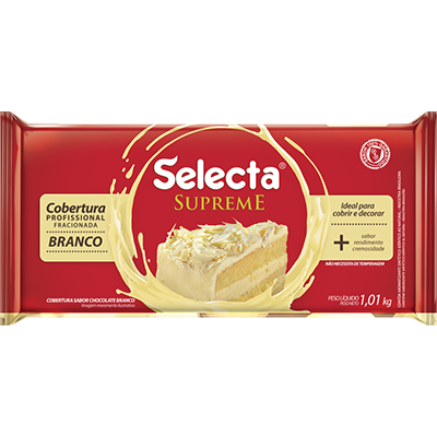 SUPREME COBERTURA CHOCOLATE BRANCO SELECTA 1,01Kg