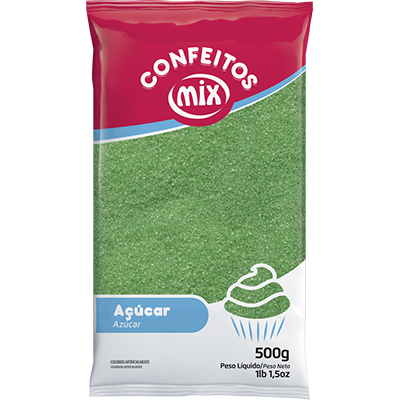 AÇUCAR COLORIDO VERDE 500g