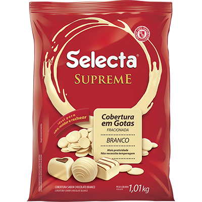 COBERTURA EM GOTAS SUPREME BRANCO SELECTA 1,01KG