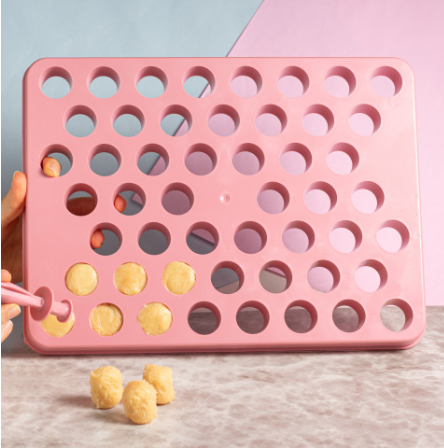 PLACA PORCIONADORA C/ EMPURRADOR 2 EM 1 ROSA BEBE (18 g) - PCT C/ 5 UN