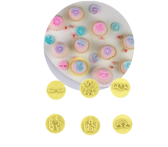 KIT CARIMBOS UNICORNIO AMARELO (2 cm) -UN