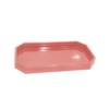 BANDEJA DECORATIVA LAPIDADA 30X16 ROSA GLOSS TASIL UNID