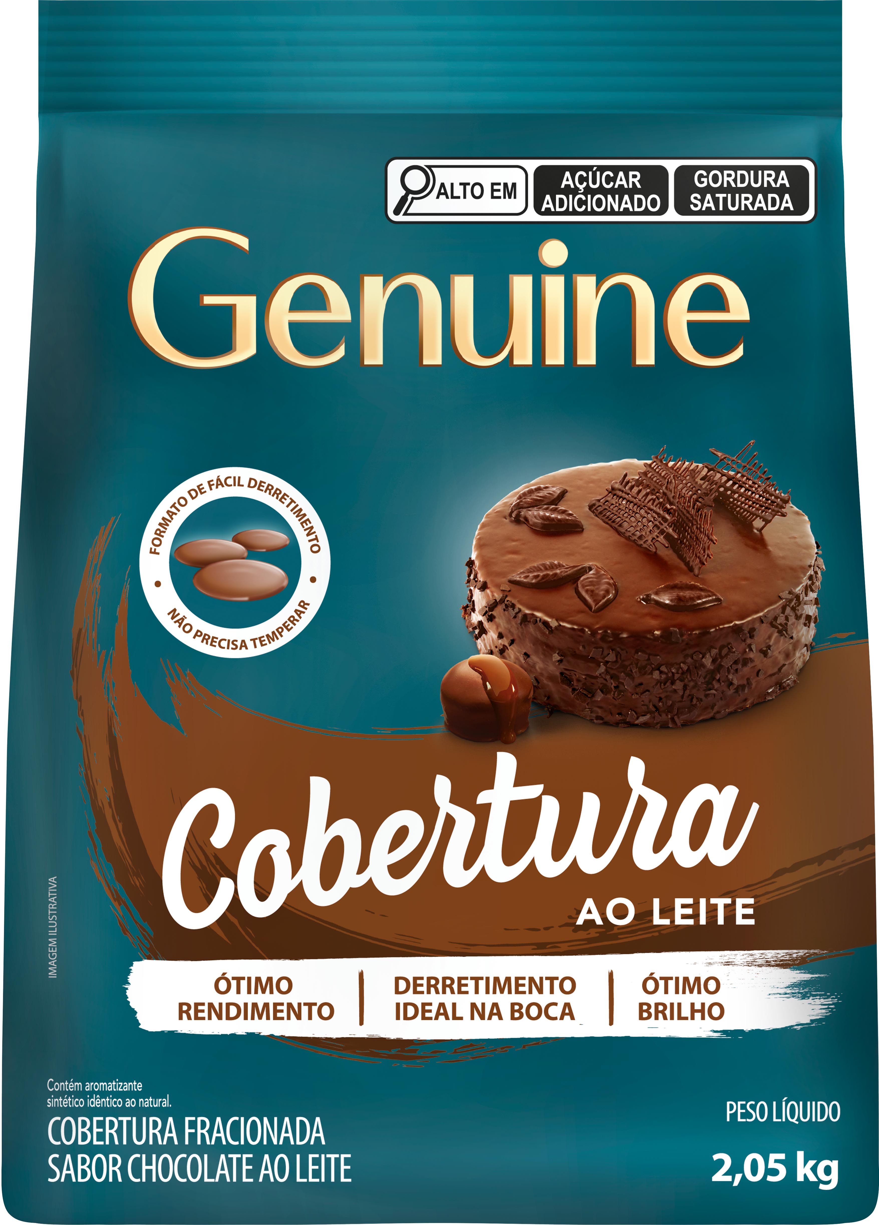COBERTURA EM MOEDAS AO LEITE GENUINE 2,5KG