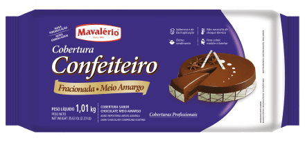 COBERTURA CONFEITEIRO MEIO AMARGO MAVALÉRIO 1,01KG
