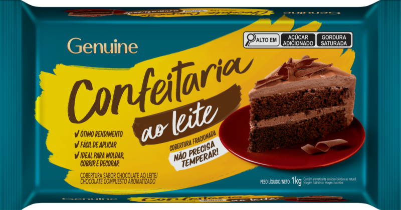 COBERTURA CONFEITARIA AO LEITE GENUINE 1KG BARRA