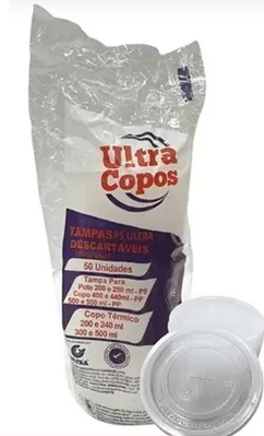 TAMPA P/ COPO 400/500ML C/100UNID