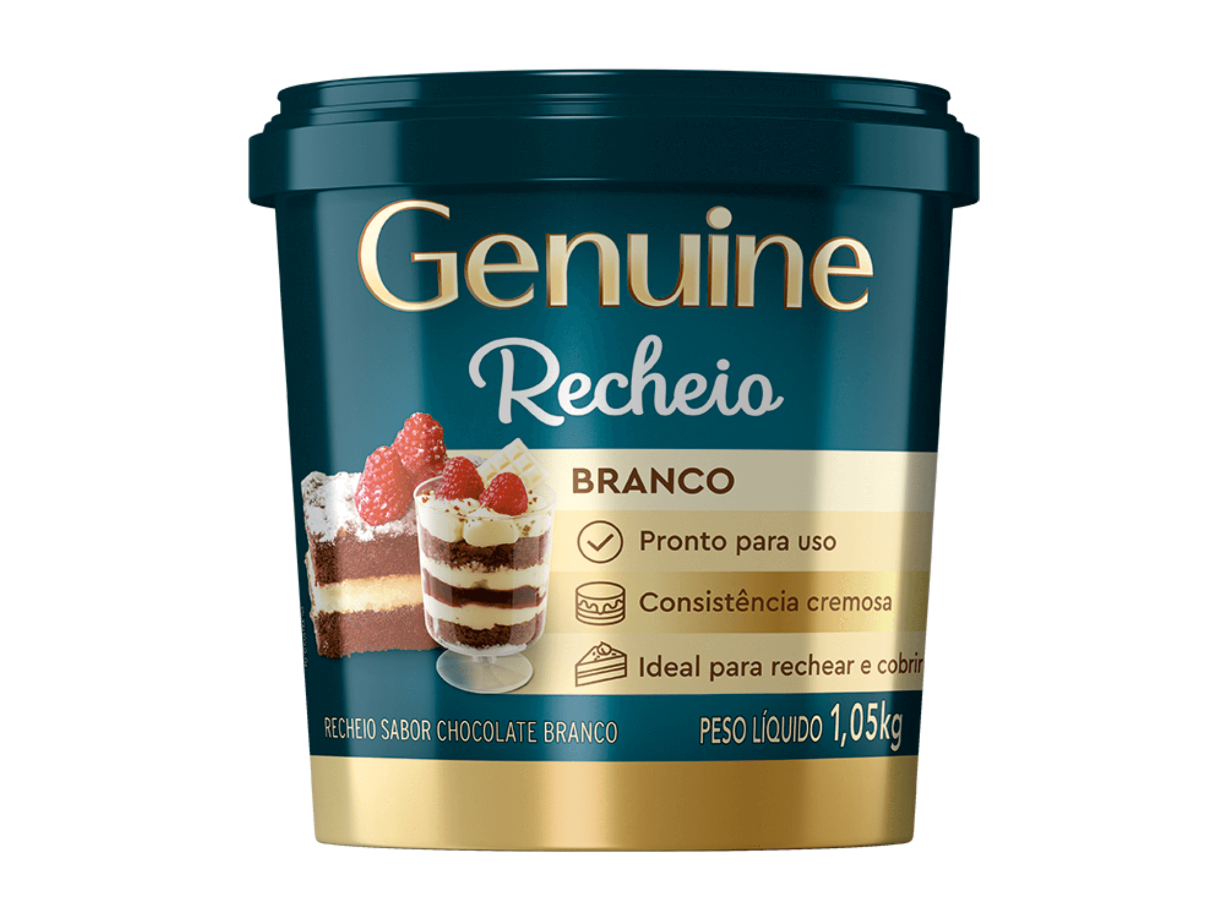 RECHEIO GANACHE BRANCO GENUINE 1KG 