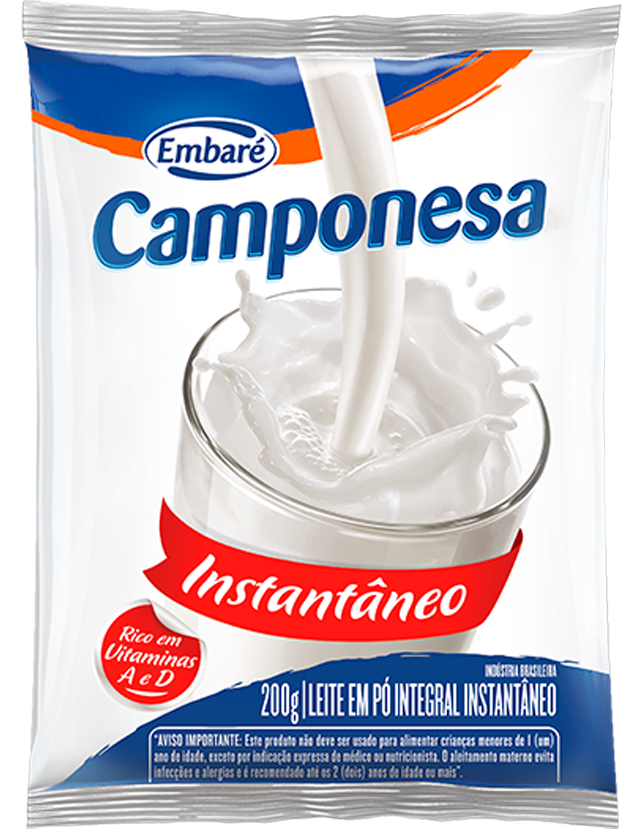 LEITE EM PÓ INSTANTÂNEO CAMPONESA 200g