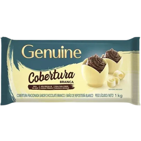 COBERTURA BRANCA GENUINE 1KG BARRA
